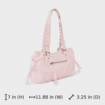 Whipstitch Handle Satchel Bag - Wild Fable with Olivia Dayton Pink