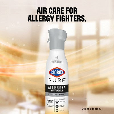Clorox PURE Allergen Neutralizer Daily Air Spray Air Fresheners Energizing Citrus - 8oz