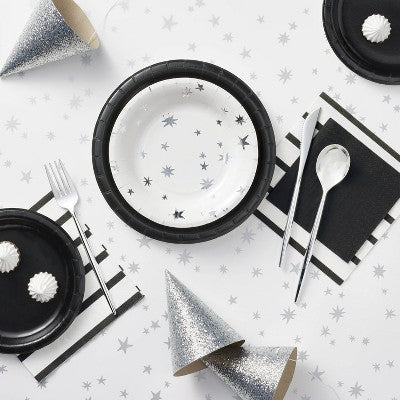 20ct Metallic Star Snack Plates - Spritz