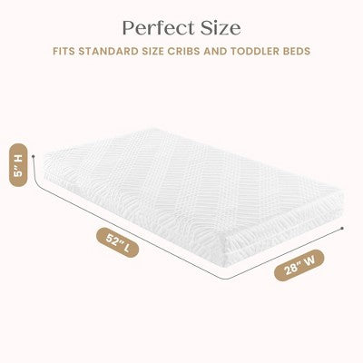 Delta Children Aire Standard Crib and Toddler Foam Mattress 5": Firm, High-Density, Breathable, 9 lb (LOCAL PICKUP ONLY)
