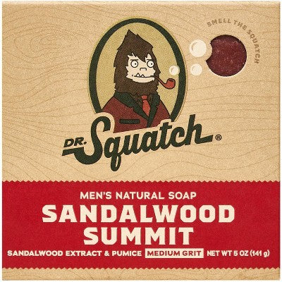 DR. SQUATCH Men's All Natural Bar Soap - Sandalwood Summit
