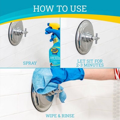 Zep Home Pro 2-in-1 Foaming Soap Scum Eliminator Bathroom Cleaners - 32oz: Spray Bottle, Shower, Countertops, Bath Tub, Sink