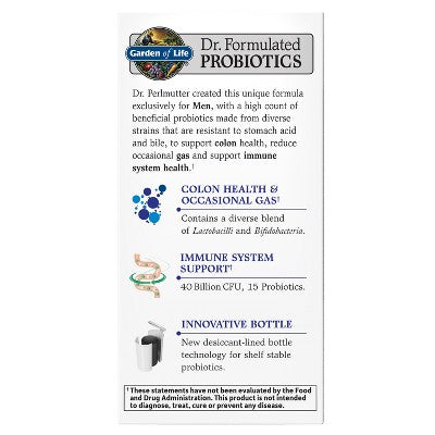 Garden of Life Men's Probiotic Daily Care Capsules - 30ct