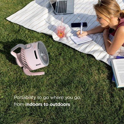 Shark FlexBreeze HydroGo Ultra-Powerful Portable Fan Mists Indoors and Outdoors FA05BL Glacier