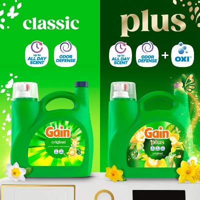 Gain Original Plus Liquid Laundry Detergents 75 Loads - 99oz