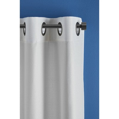 48"-84" Easy Hang Frame Mount Curtain Rod Set Black - Room Essentials: Steel, Single Rod, Painted Finish (LOCAL PICKUP ONLY)