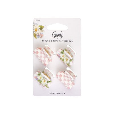 Goody x MacKenzie Childs Mini Claw Clip - Pink - 4ct: Hair Styling, All Hair Types, Trial Size