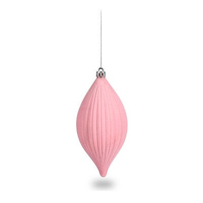 Flocked Ornaments Pink Water Drop - Bullseye's Playground