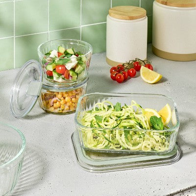 4c Rectangle Glass Meal Prep Food Storage Container - Figmint