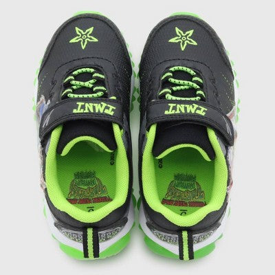 Teenage Mutant Ninja Turtles Toddler Boys' Light-Up Sneakers Black/Green 8T