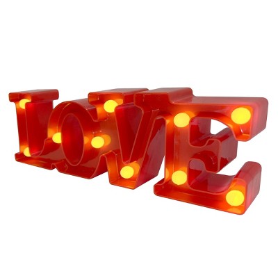 LED Light Up Letter - Love Red