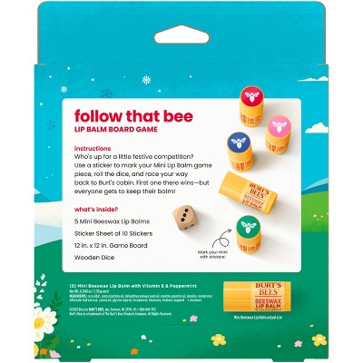 Burt's Bees Holiday Limited Edition Follow that Bee Board Game Lip Balm Gift Set