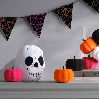 5" Felt Skull Halloween Decorative Sculpture - Hyde & EEK! Boutique: Indoor