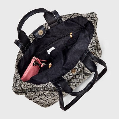 Kate Tote Handbag - A New Day Jacquard Black