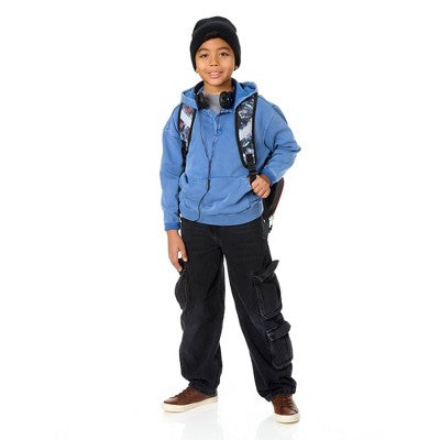 Locker Club Kids' 16L Kids Backpack with Lunch Box Headphone - Black: Preschool, Tear-Resistant