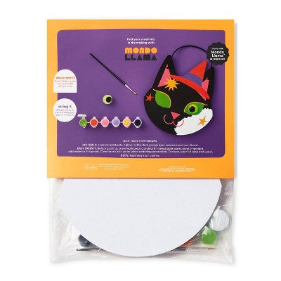 Halloween Craft Cat Canvas Painting Kit - Mondo Llama