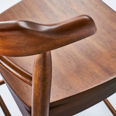 Kaysville Curved Back Wood Counter Height Barstool Walnut: Rubberwood Frame, 250lb Capacity - Threshold designed with Studio McGee (LOCAL PICKUP ONLY)