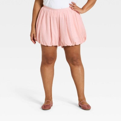 Women's Bubble Hem Shorts 3.5" - A New Day Pink X