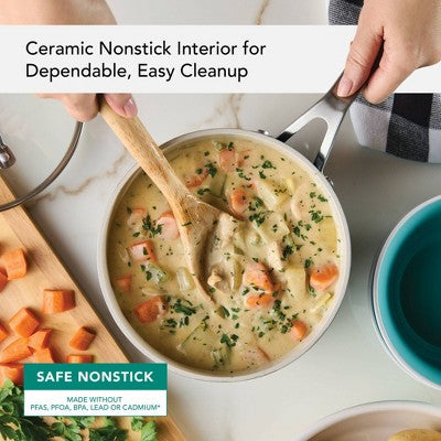 KitchenAid 9pc Ceramic Forged Aluminum Nonstick Cookware Set Onyx Black: Dishwasher-Safe, Glass Lids, Gas & Electric Compatible (LOCAL PICKUP ONLY)