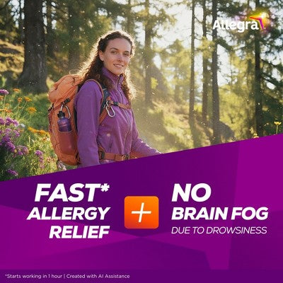 Allegra 24 Hour Allergy Relief Medicine Tablets - Fexofenadine Hydrochloride - 5ct