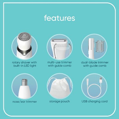 Conair Girlbomb Wet and Dry Cordless Rechargeable Face Shaver