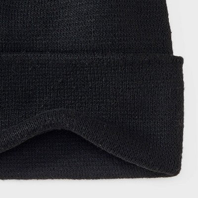 Men's Knit Cuffed Beanie - Goodfellow & Co Black