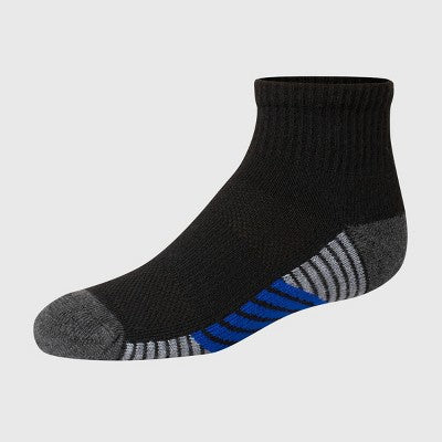 Hanes Premium Boys' 6pk Ankle Athletic Socks - Colors May Vary L