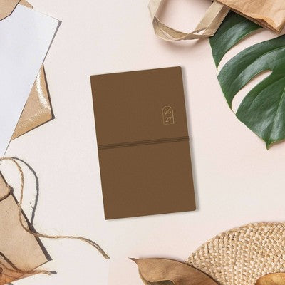 Rhi James for Blue Sky Weekly/Monthly Planner 15 Month Bookbound 5"x8" Faux Leather Hardcover - Chestnut
