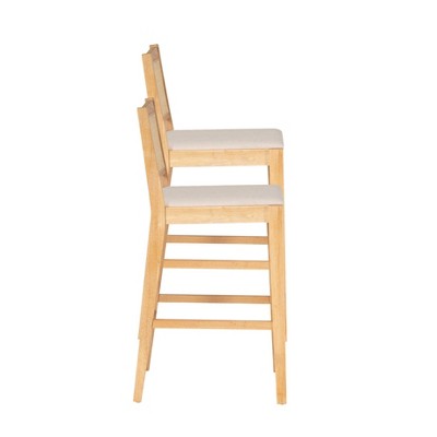 Powell Set of 2 Bessie Cane Barstools Natural (LOCAL PICKUP ONLY)