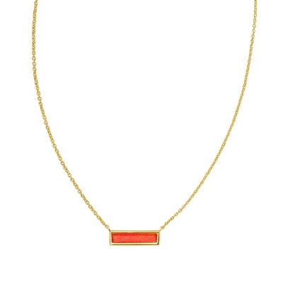 Kendra Scott Paisleigh Pendant Necklace - Coral Orange