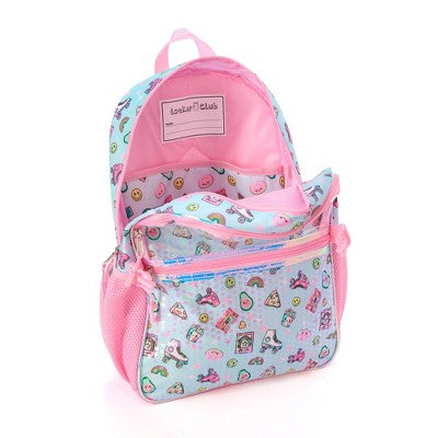 Locker Club Kids' 16L Kids Backpack with Clear Lunch Stationery - Blue/Pink