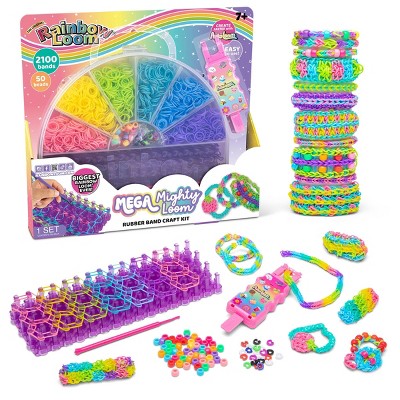 Rainbow Loom Mega Mighty Case Jewelry Kit: Craft Activity Set with Beads, Rubber Bands & Looms