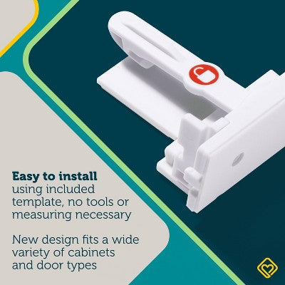 Safety 1st Secure-to-Explore Adhesive Locks - White - 8pk