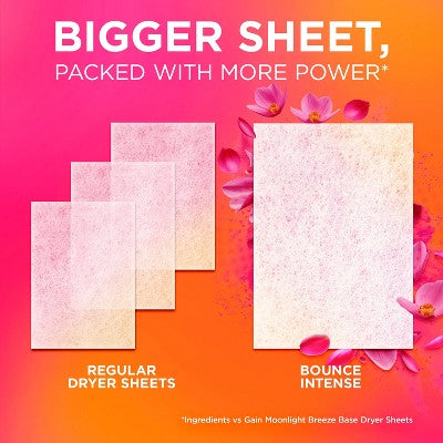 Bounce Vibrant Blooms Intense Dryer sheets - 80ct