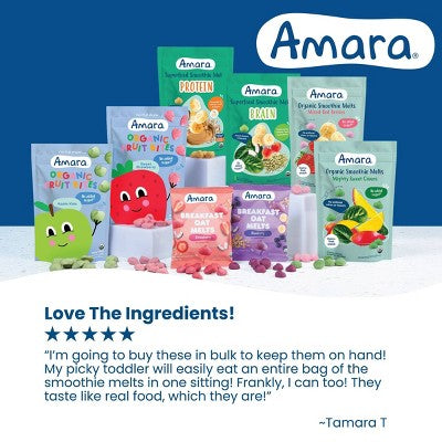 Amara Organic Fruit Bites Baby Snacks - Apple Kale - 0.75 oz