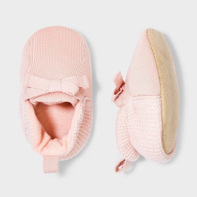 Baby Girls' Newborn Booties - Cloud Island Pink 0-3M