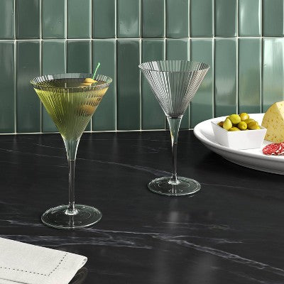 5.7oz Ribbed Cassin Martini Glass - Threshold