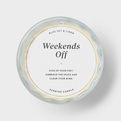 Glass Jar Candle Weekends Off - Threshold