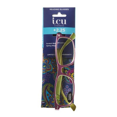 ICU Eyewear Ankara Full Frame Reading Glasses +2.25