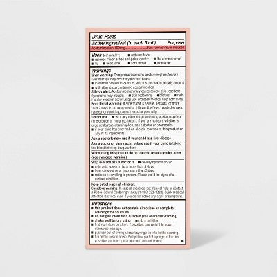 Acetaminophen Dye Free Infant Pain Reliever Liquid - Cherry - 2 fl oz - up&up