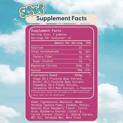 SuperMush Daily Sleep Mushroom Supplement Gummies - 28ct/14 Servings