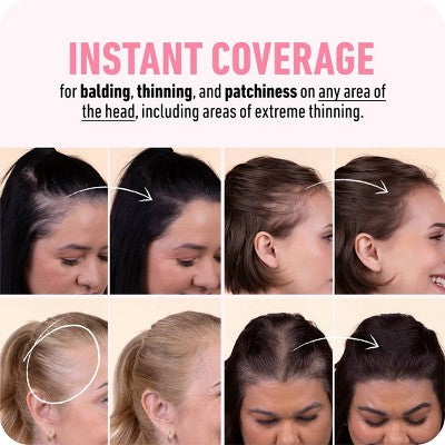 BOLDIFY Root Touch Up Powder with Brush, Covers Thinning Hair & Grays, Water-Resistant - Medium Brown