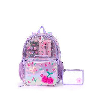 Locker Club Stationery 17" Backpack Set - Cherry