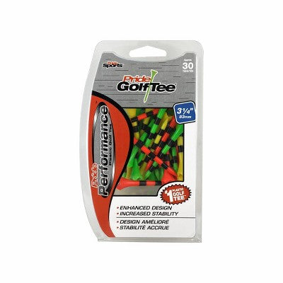 Pride Golf Tee Performance 3.25'' Fruit Mix Black Stripes Plastic Tee 30 Count: Durable Golf Accessory