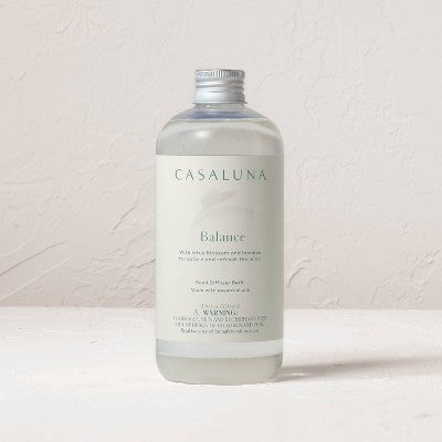 350ml Balance Reed Diffuser Refills - Casaluna: Bamboo & Lotus Aromatherapy, No Battery Required