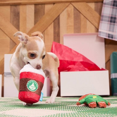 BARK Holiday Santa's Workchomp Jolly Jitterbread Man Dog Plush Toy