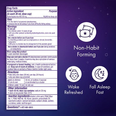 ZzzQuil Nighttime Sleep-Aid Liquid - Berry - 12 fl oz