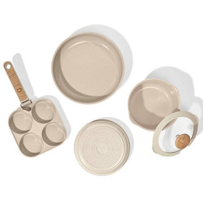 Carote 6pc Ceramic Nonstick Detachable Cookware Set Taupe