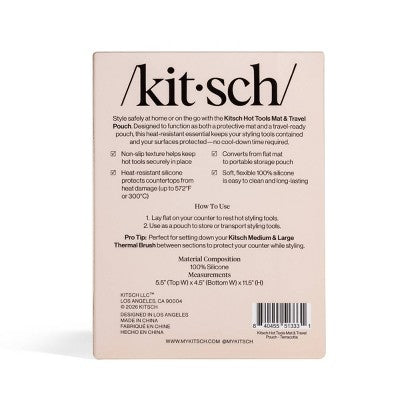Kitsch Heat Tools Mat & Travel Pouch - Terracotta