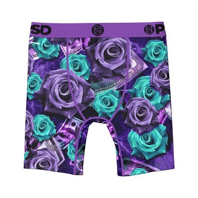 PSD Boys' 2pk Rose Bank Boxer Briefs Underwear - Black/Purple S